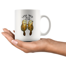 Load image into Gallery viewer, Otter Mug, Otters Holding Hands