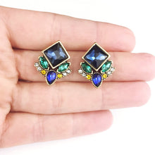 Load image into Gallery viewer, Beautiful Blue Deco Earrings