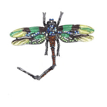 Load image into Gallery viewer, Drama at Dawn Dragonfly Brooch