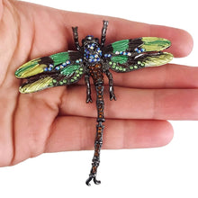 Load image into Gallery viewer, Drama at Dawn Dragonfly Brooch
