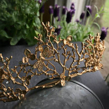 Load image into Gallery viewer, Golden Coral Mermaid Crown