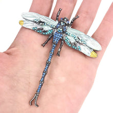 Load image into Gallery viewer, Drama at Dawn Dragonfly Brooch