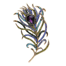 Load image into Gallery viewer, Pretty Peacock Plume Pin