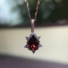 Load image into Gallery viewer, Red Garnet Pendant Necklace