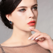 Load image into Gallery viewer, Beautiful Blue Deco Earrings