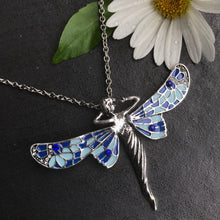 Load image into Gallery viewer, Art Deco Fairy Pendant Necklace