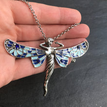 Load image into Gallery viewer, Art Deco Fairy Pendant Necklace