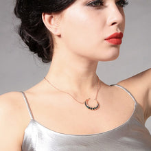 Load image into Gallery viewer, Moon with Green Necklace