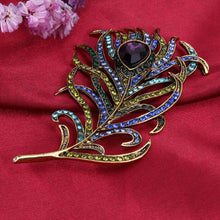 Load image into Gallery viewer, Pretty Peacock Plume Pin