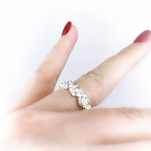 Load image into Gallery viewer, Silver Rose Garland Ring