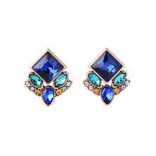 Load image into Gallery viewer, Beautiful Blue Deco Earrings