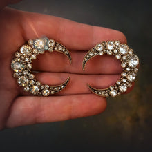 Load image into Gallery viewer, Crescent Moon Dazzle Earrings