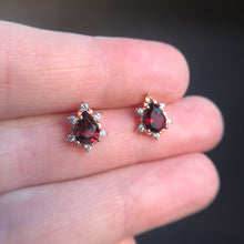 Load image into Gallery viewer, Red Garnet Earrings