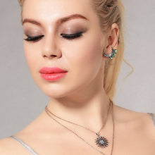 Load image into Gallery viewer, Green Grows on the Moon Earrings