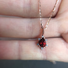 Load image into Gallery viewer, Red Garnet Pendant Necklace