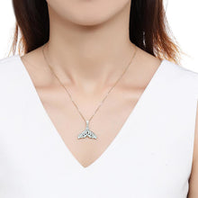 Load image into Gallery viewer, Golden Blue Mermaid Tail Necklace