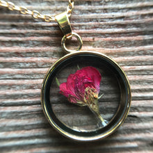 Load image into Gallery viewer, Real Dried Rose Pendant Necklace