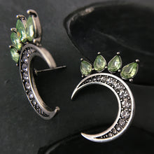 Load image into Gallery viewer, Green Grows on the Moon Earrings