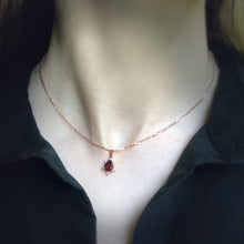 Load image into Gallery viewer, Red Garnet Pendant Necklace