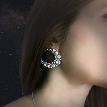 Load image into Gallery viewer, Crescent Moon Dazzle Earrings