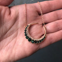 Load image into Gallery viewer, Moon with Green Necklace