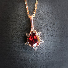 Load image into Gallery viewer, Red Garnet Pendant Necklace