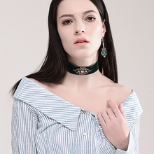 Load image into Gallery viewer, Swirling Emerald Sea Earrings