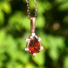 Load image into Gallery viewer, Red Garnet Pendant Necklace