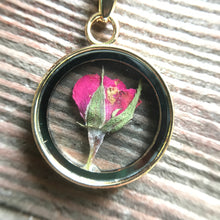 Load image into Gallery viewer, Real Dried Rose Pendant Necklace