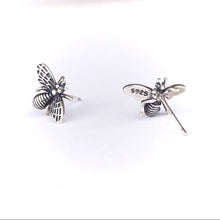 Load image into Gallery viewer, Silver Bee Stud Earrings