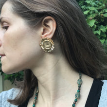 Load image into Gallery viewer, Golden Sunflower Earrings
