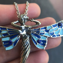 Load image into Gallery viewer, Art Deco Fairy Pendant Necklace