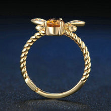 Load image into Gallery viewer, Sweet Citrine Honey Bee Ring