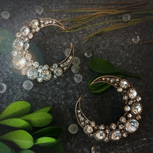 Load image into Gallery viewer, Crescent Moon Dazzle Earrings