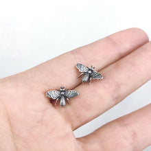 Load image into Gallery viewer, Silver Bee Stud Earrings