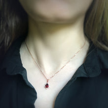 Load image into Gallery viewer, Red Garnet Pendant Necklace
