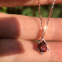 Load image into Gallery viewer, Red Garnet Pendant Necklace