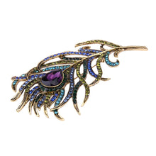 Load image into Gallery viewer, Pretty Peacock Plume Pin