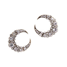 Load image into Gallery viewer, Crescent Moon Dazzle Earrings