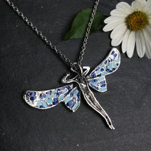 Load image into Gallery viewer, Art Deco Fairy Pendant Necklace