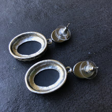 Load image into Gallery viewer, Blue Cameo Earrings