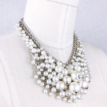 Load image into Gallery viewer, Pearly Clusters Statement Necklace Set