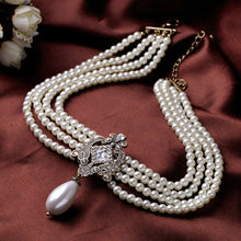 Load image into Gallery viewer, Lady Brianna Teardrop Pearl Necklace