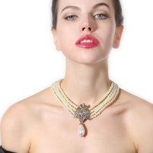 Load image into Gallery viewer, Lady Brianna Teardrop Pearl Necklace