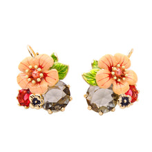 Load image into Gallery viewer, Pretty in Peach Enamel Earrings
