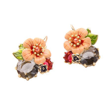 Load image into Gallery viewer, Pretty in Peach Enamel Earrings