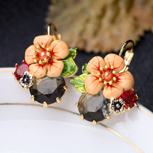 Load image into Gallery viewer, Pretty in Peach Enamel Earrings