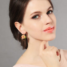 Load image into Gallery viewer, Pretty in Peach Enamel Earrings