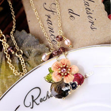 Load image into Gallery viewer, Pretty in Peach Enamel Necklace