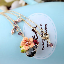 Load image into Gallery viewer, Pretty in Peach Enamel Necklace